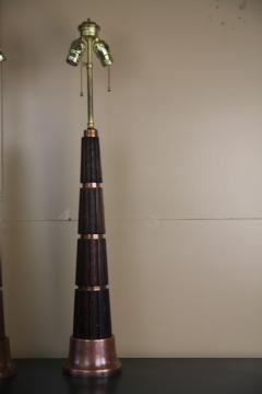 Oak and Copper 1930s Table Lamps - 885369
