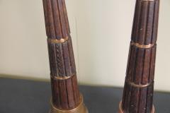 Oak and Copper 1930s Table Lamps - 885371