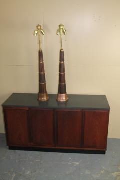 Oak and Copper 1930s Table Lamps - 885374