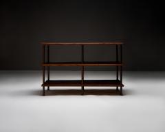 Oak and Copper Industrial Console France 20th C - 4820041