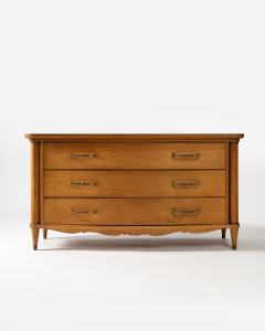 Oak and Patinated Unlacquered Brass Monumental Chest of Drawers Italy 19th C  - 3928614