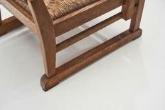 Oak and Rush Armchairs The Netherlands 1930s - 3460528