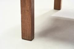 Oak and Woven Straw Armchair France ca 1960s - 3997980