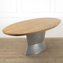 Oak and Zinc Dining Table - 3557476