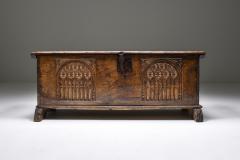 Oak chest 18th century France Haut Savoie 1850s - 2067232