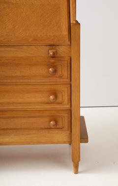 Oak secretary desk by Guillerme and Chambron C 1965 - 3934585