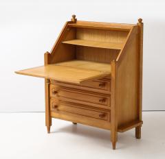 Oak secretary desk by Guillerme and Chambron C 1965 - 3934588