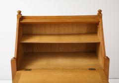 Oak secretary desk by Guillerme and Chambron C 1965 - 3934590