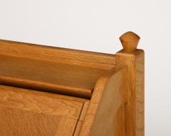 Oak secretary desk by Guillerme and Chambron C 1965 - 3934593