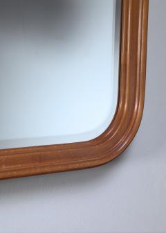 Oak slightly concave square wall mirror - 1450223