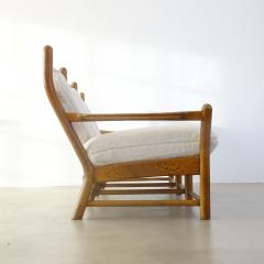 Oak wood three seater sofa Europe 1960s - 3450118