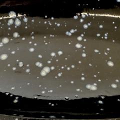 Oblong centerpiece with deep blue speckled glaze - 4496664