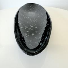 Oblong centerpiece with deep blue speckled glaze - 4496669