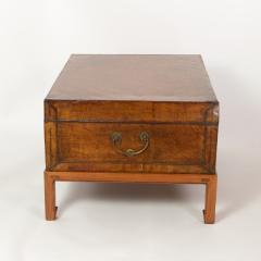 Ochre Painted Pigskin Travel Trunk Coffee Table China 1900  - 2280172