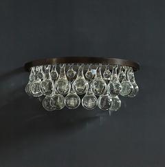 Ochre Pear Glass Sconces Bronze Patinated Frame 2 tiered Rim 3 Available - 4397139