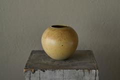 Ochre Yellow Art Deco Studio Pottery Vase Europe 1940s - 4677447