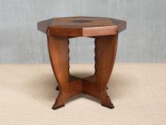 Octagonal Amsterdam School Side Table in Oak and Ebony The Netherlands 1920s - 4234097