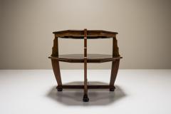 Octagonal Amsterdam School Side Table in Stained Beech The Netherlands 1930 - 3659718
