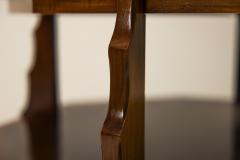 Octagonal Amsterdam School Side Table in Stained Beech The Netherlands 1930 - 3659723