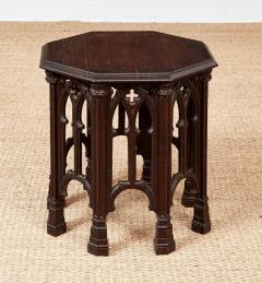 Octagonal Gothic Tracery Taboret Table - 4324114