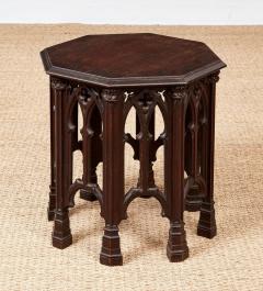 Octagonal Gothic Tracery Taboret Table - 4324115