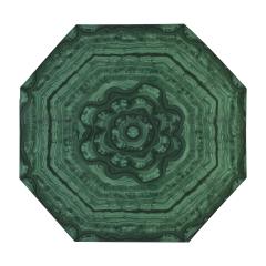 Octagonal Malachite Side Table Italy 1970s - 3968743