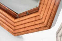 Octagonal Shaped Rattan Mirror - 4656564