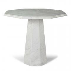 Octagonal Top Dining Table in Carrara Marble - 4135560