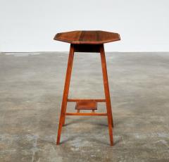 Octagonal Walnut Stand - 4446847