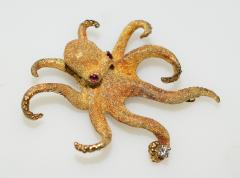 Octopus Brooch 18 K Gold - 3137562