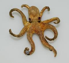 Octopus Brooch 18 K Gold - 3137563