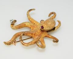 Octopus Brooch 18 K Gold - 3137566