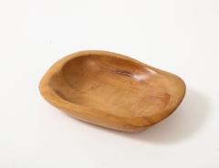 Odile Noll Hand Sculpted Wooden Dish by Odile Noll France c 1950 - 3088057