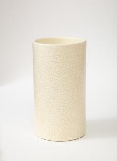 Off white crackle Vase France c 1960 - 2692231