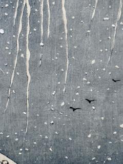 Ohara Shoson Japanese Woodblock Print Snow on Willow Bridge by Ohara Shoson - 4519012