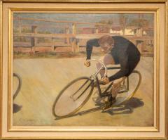 Oil Painting Bicycle Racer - 1771238