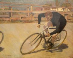 Oil Painting Bicycle Racer - 1771405