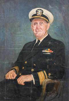 Oil Painting Portrait of a Naval Officer on Stretched Canvas - 4528721