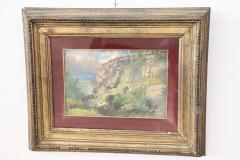 Oil Painting on Board Italian Landscape at Dawn by Vittorio Cavalleri 1920s - 2676800