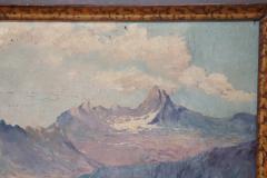 Oil Painting on Board Italian Mountain Landscape by Cino Bozzetti 1937s - 2676790