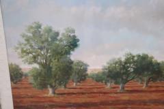 Oil Painting on Canvas Italian Landscape with Olive Trees Signed 1970s - 2674899