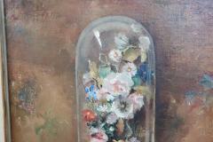 Oil Painting on Masonite Still Life with Flowers Signed and Dated 1938 - 3295143