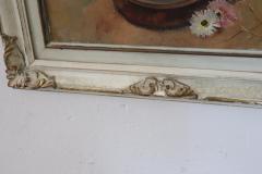 Oil Painting on Masonite Still Life with Flowers Signed and Dated 1938 - 3295145