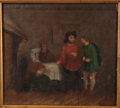 Oil on Board Rustic Genre Scene Holland 18th century - 3930206