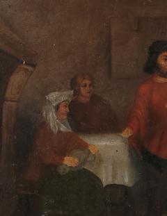 Oil on Board Rustic Genre Scene Holland 18th century - 3930207