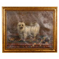 Oil on Canvas Painting of a Seidenspitz Dog - 4136904