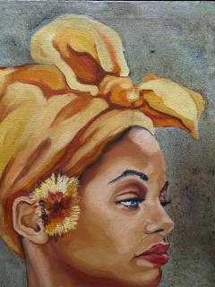 Oil on Canvas Portrait of West Indies Woman by Lenier - 4245708