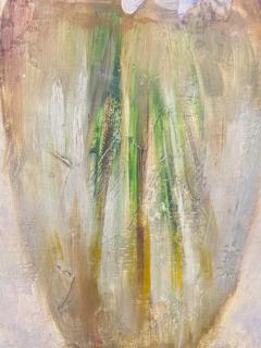 Oil on Canvas Still Life Painting of Flowers and Lavender Framed and Signed - 2873566