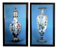 Oil on Canvas large pair of paintings depicting Chinese vases - 2422472