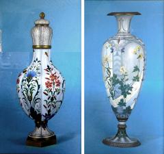 Oil on Canvas large pair of paintings depicting Chinese vases - 2424716